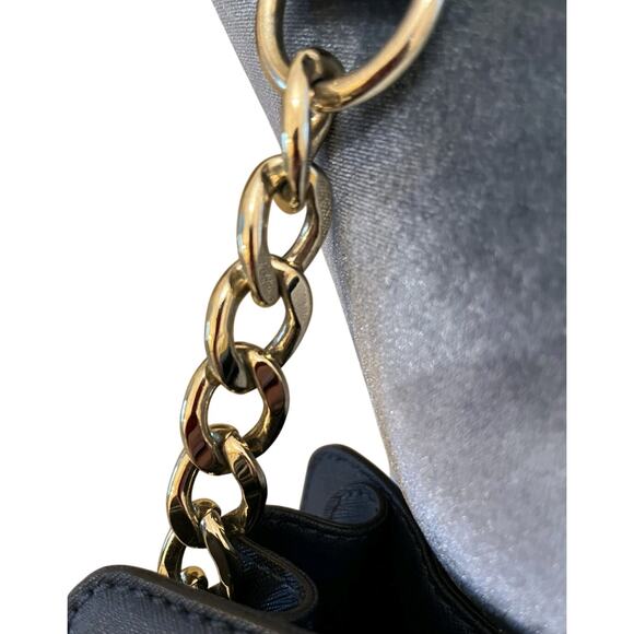 Michael Kors Hamilton Large Navy Saffiano Leather Handbag Crossbody Old Money - Picture 8 of 12